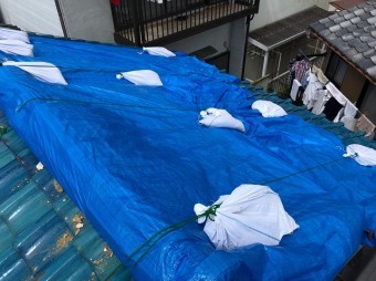 ブルーシート保護