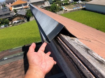 棟板金剥がれ