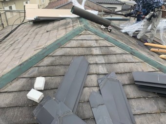 棟板金剥がし