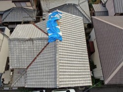 和瓦屋根瓦の飛散