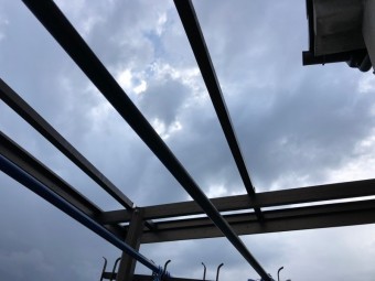 飛ばされたベランダテラス屋根