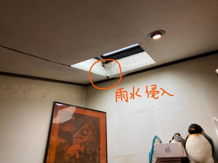 小屋裏雨漏り