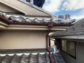 壁際の漆喰
