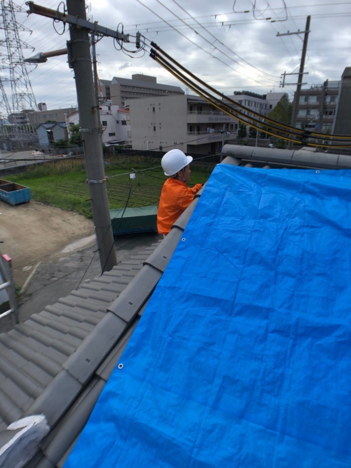 ブルーシート養生