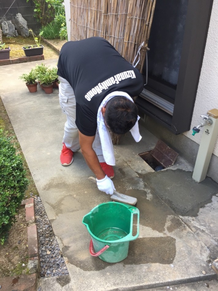 補修後そうじ