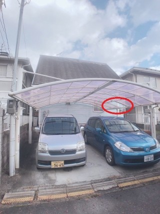 カーポート板張り替え