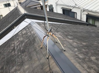 棟板金の仕上がり
