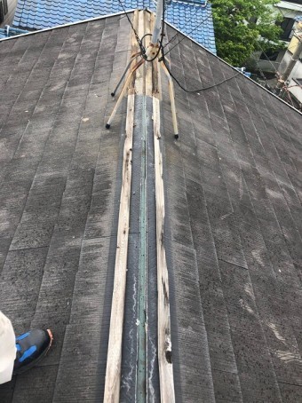 棟板金のやり替え