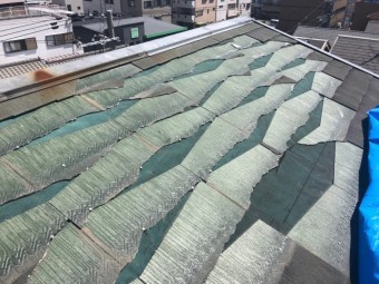 スレート屋根の劣化