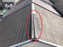棟板金の破損