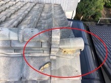 漆喰の剥がれ