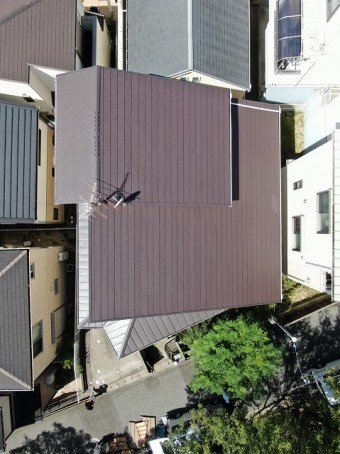 カバー工法後上空写真