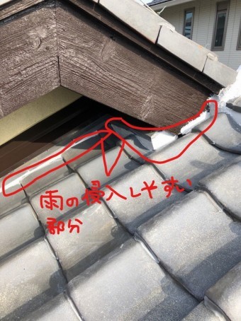 壁との取り合い漆喰