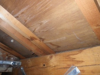 小屋裏雨染み