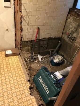 在来タイル解体