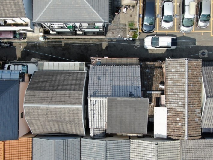 ドローンから見た周辺の屋根