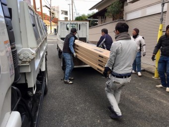 スーパーガルテクト屋根運び