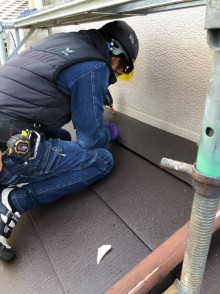 外壁取り合い加工完了