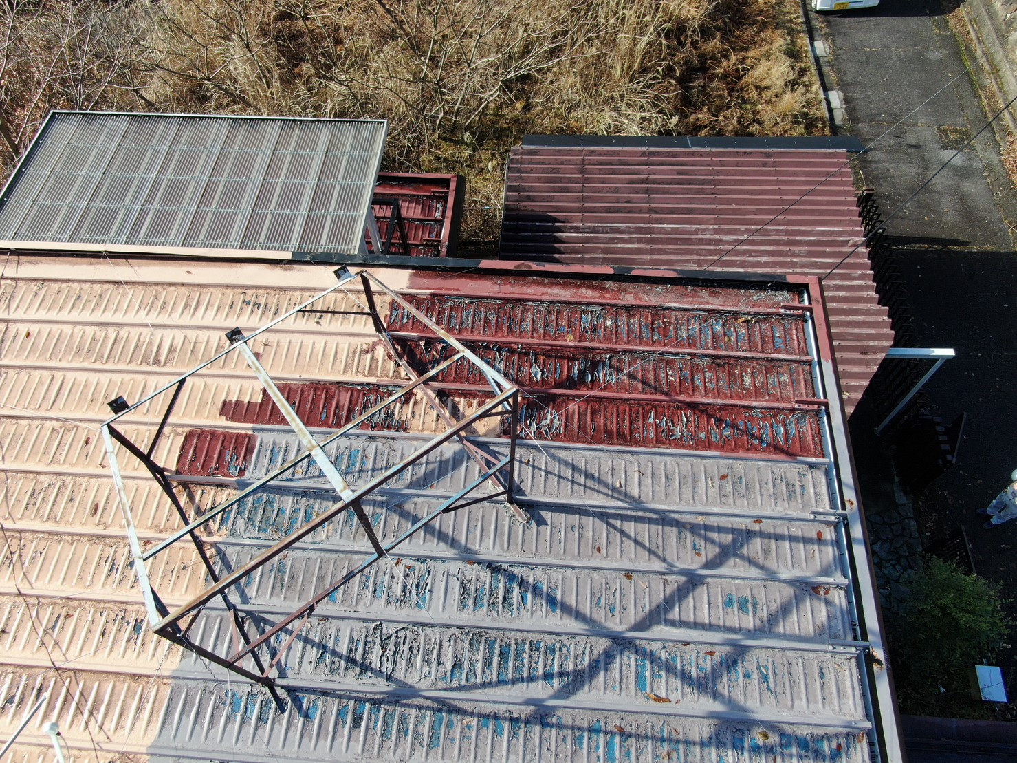 守山市　陸屋根防水工事　遮熱塗装