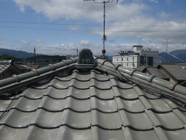 台風被害により屋根の現場調査
