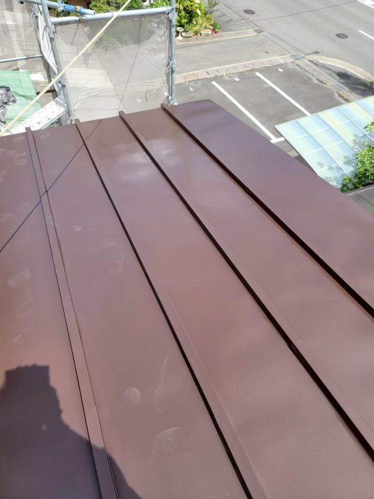 塗装完了後の屋根