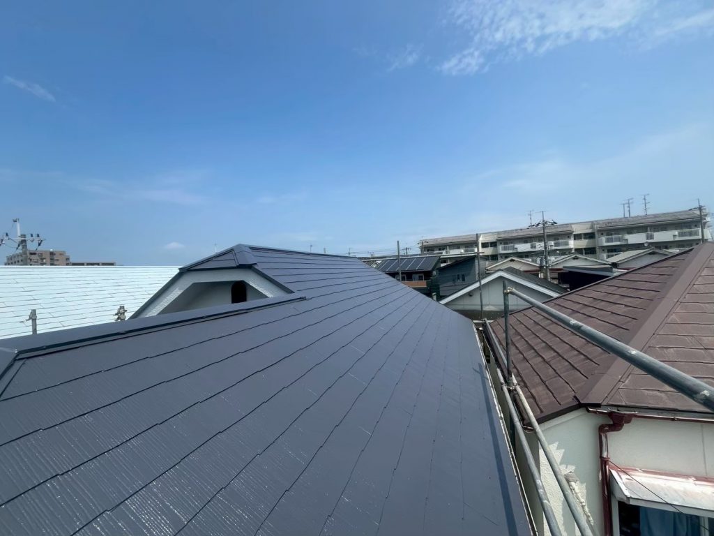 仕上がった屋根全景