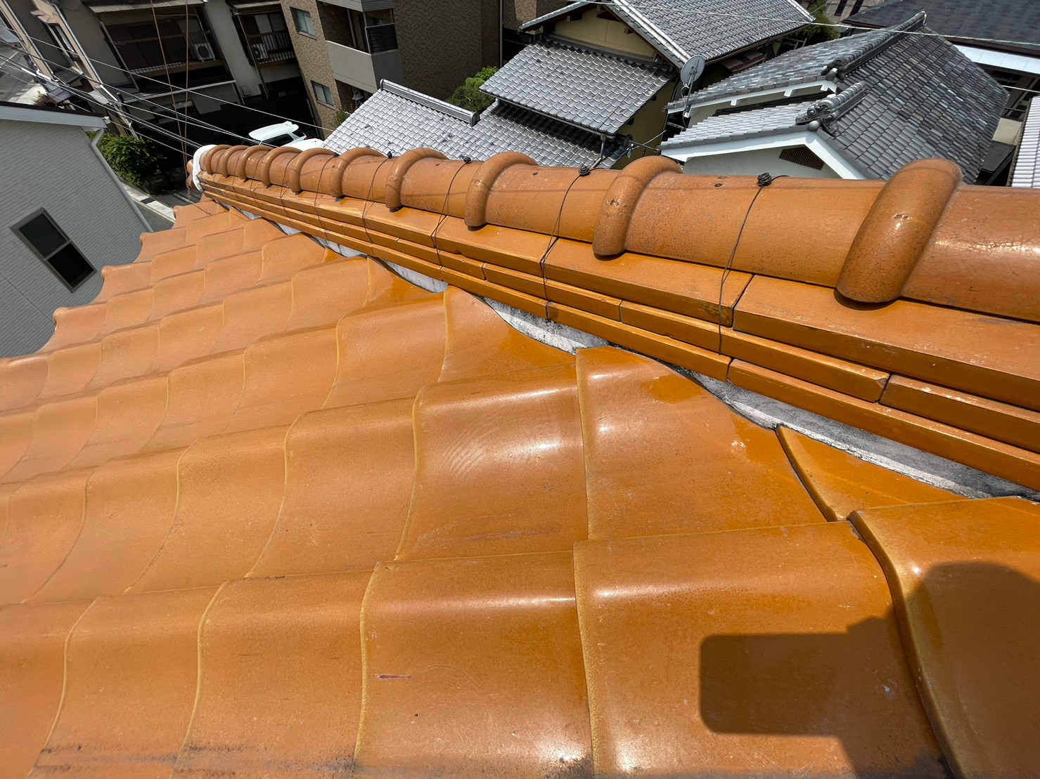 棟全体での漆喰劣化